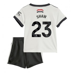 Manchester United Luke Shaw #23 Rezervni Dres za Dječji 2024-25 Kratak Rukavima (+ kratke hlače)